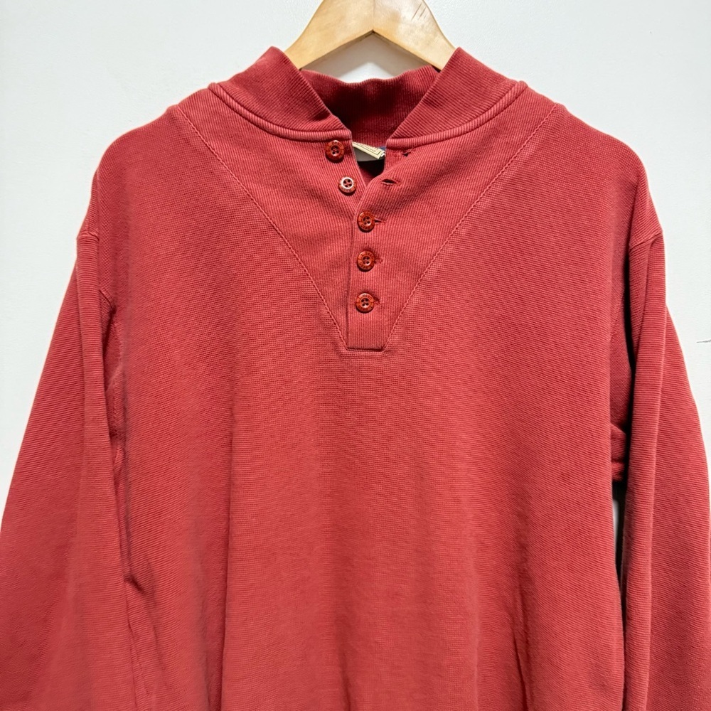 L.L. Bean Men's Rich Red Crewneck Sweater Size L - Picture 3 of 8